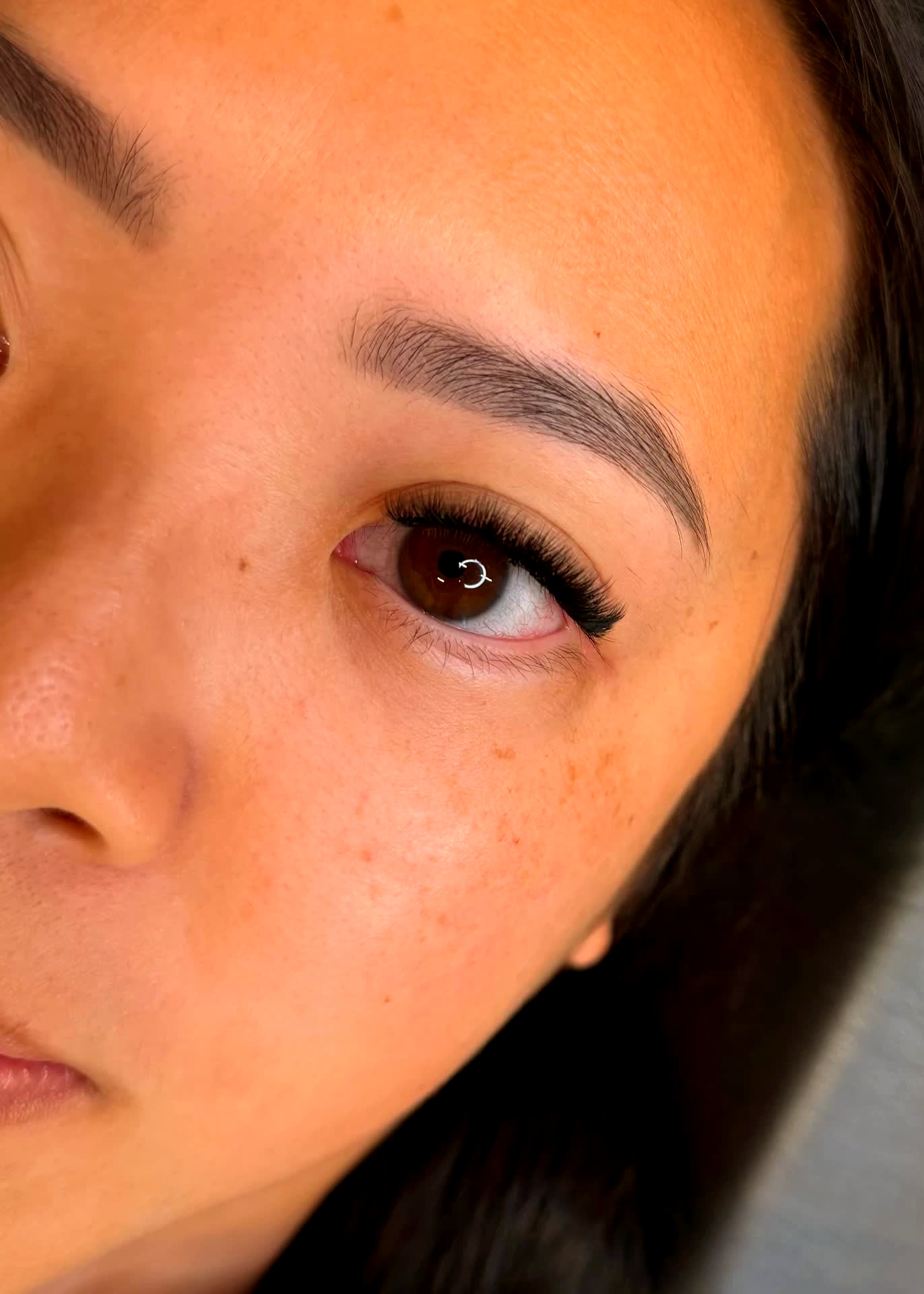 Lash extensions and brows